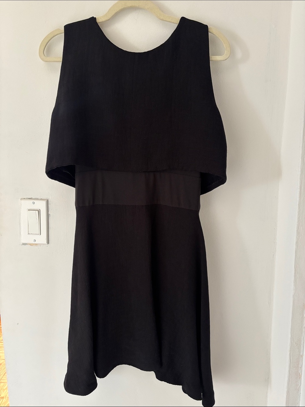 Maje Black Layered Mini Dress Size 3